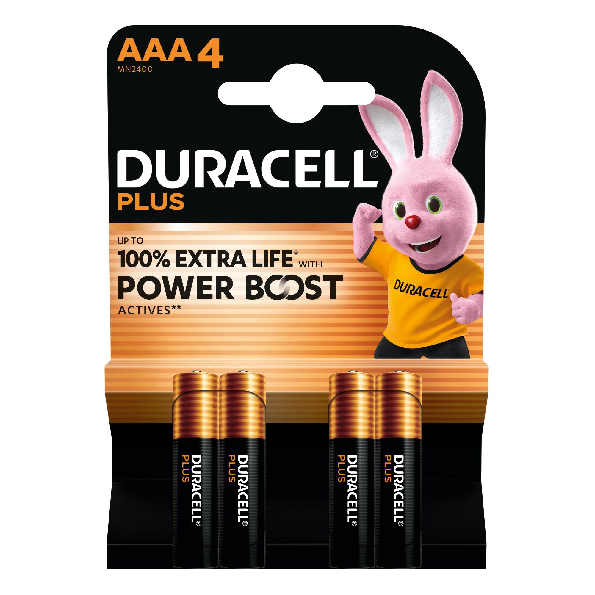Pila ministilo AAA - 1,5V - Plus Powerboost - MN2400 - Duracell - blister 4 pezzi - image 1