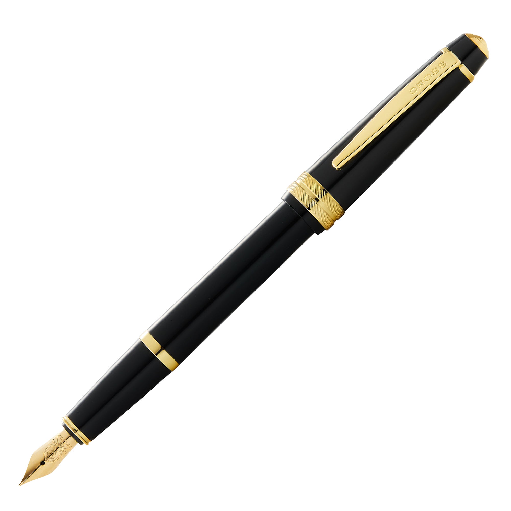 Penna stilografica Bailey Light - punta M - fusto nero/oro - Cross - image 1