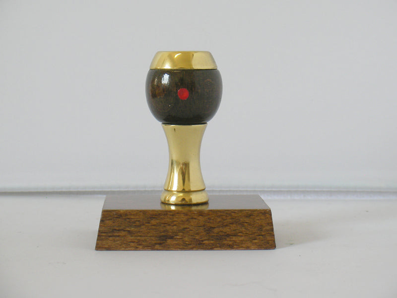 Timbro in legno ed ottone