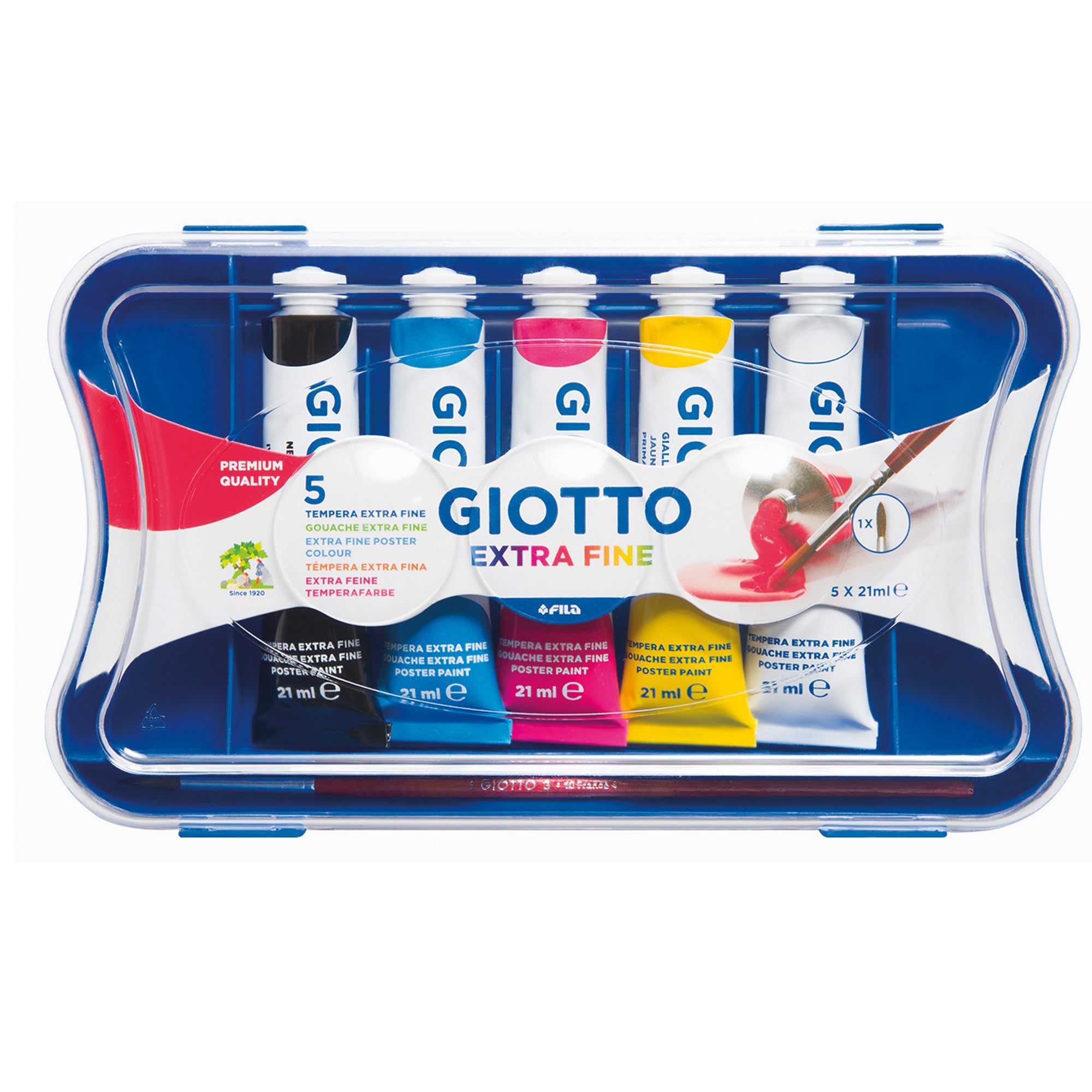 Tubi tempere - 21ml - colori assortiti - Giotto - conf. 5 pezzi - image 1