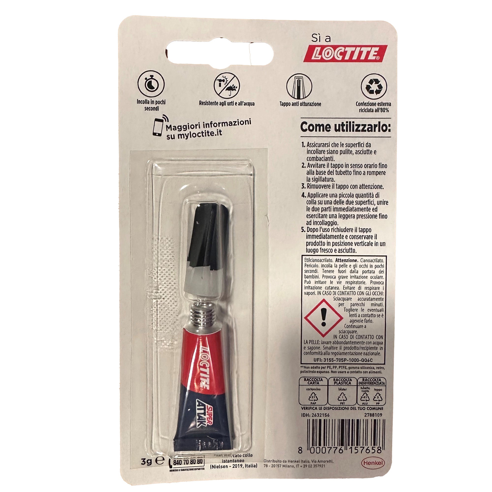 Colla Super Attak Original - 3 gr - trasparente - Loctite - image 2