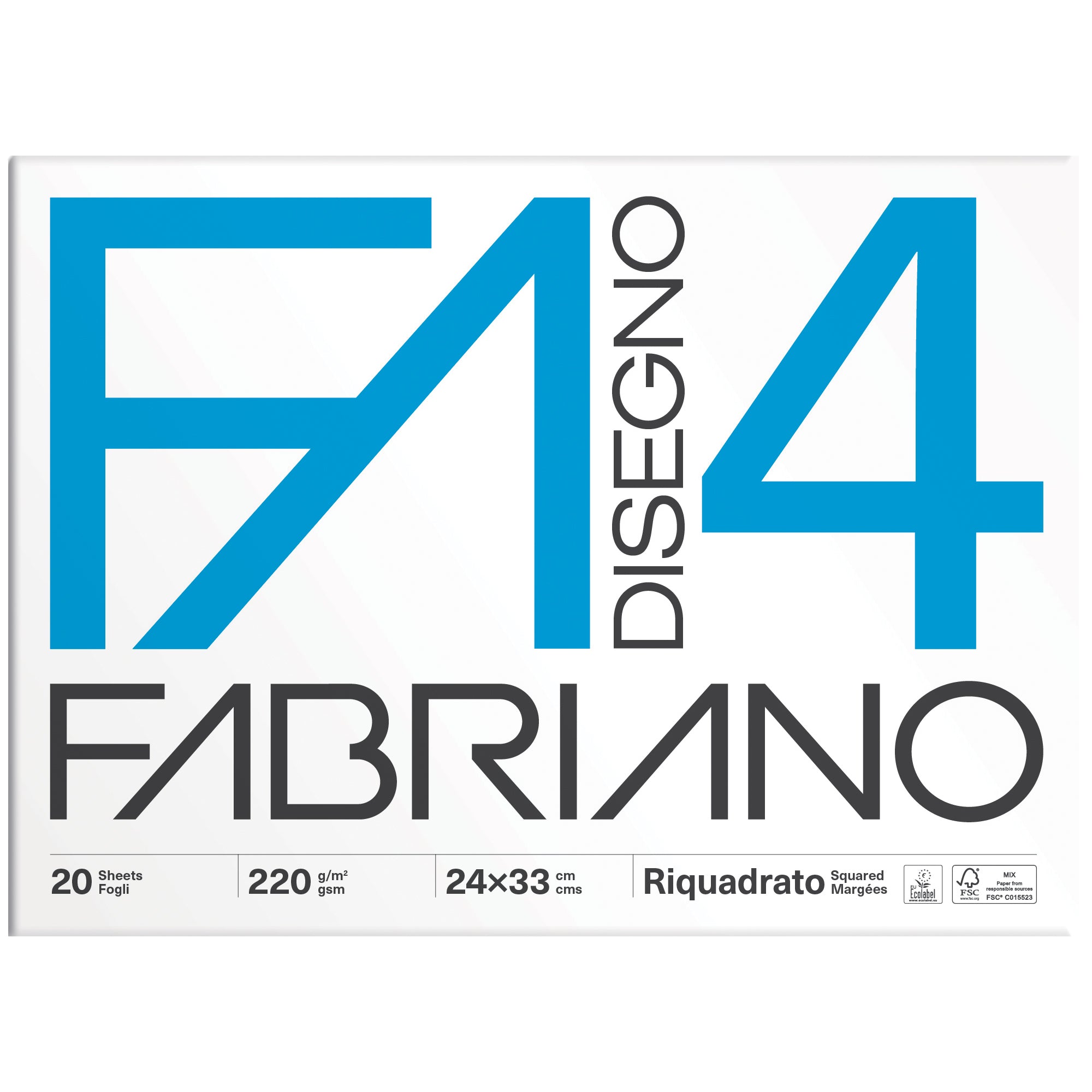 Album F4 - 24 x 33 cm - 20 fogli - 220 gr - liscio squadrato - Fabriano - image 1