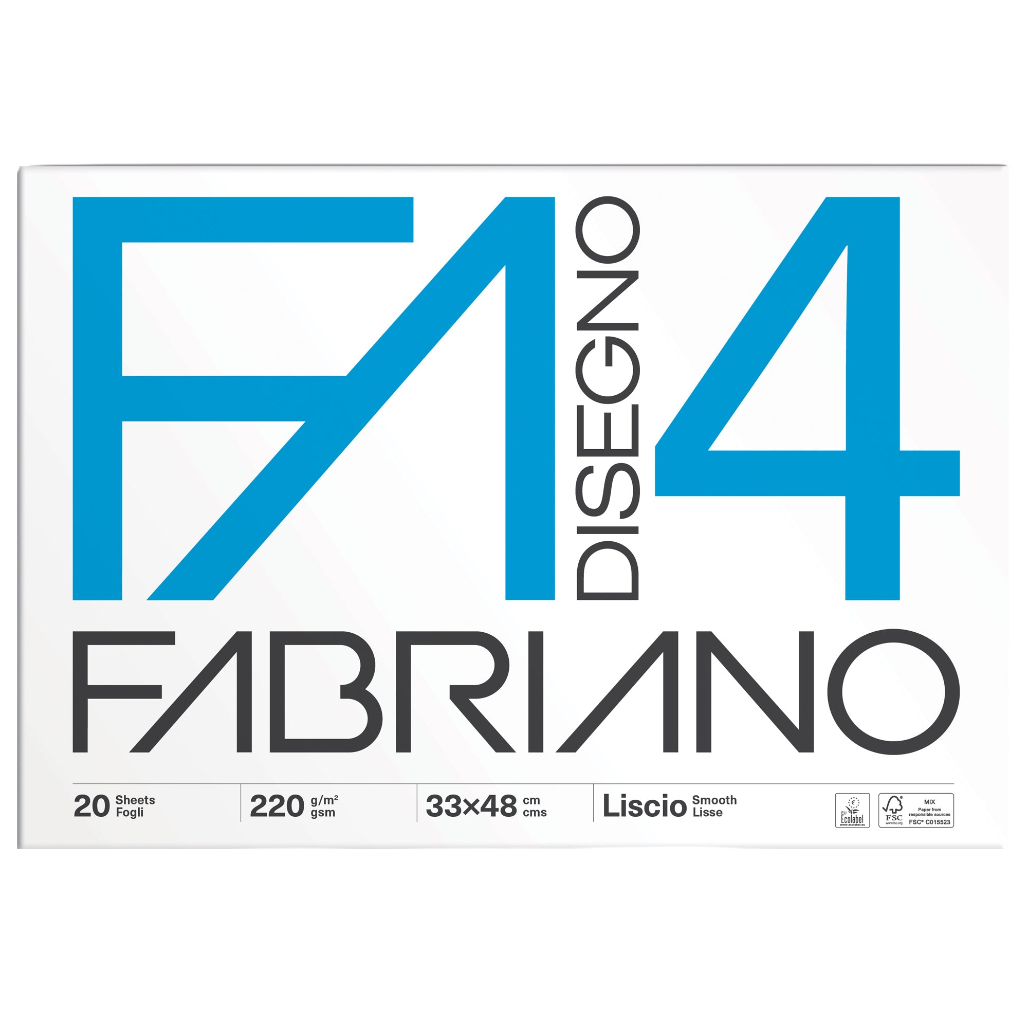 Album F4 - 33 x 48 cm - 220 gr - 20 fogli - liscio - Fabriano - image 1