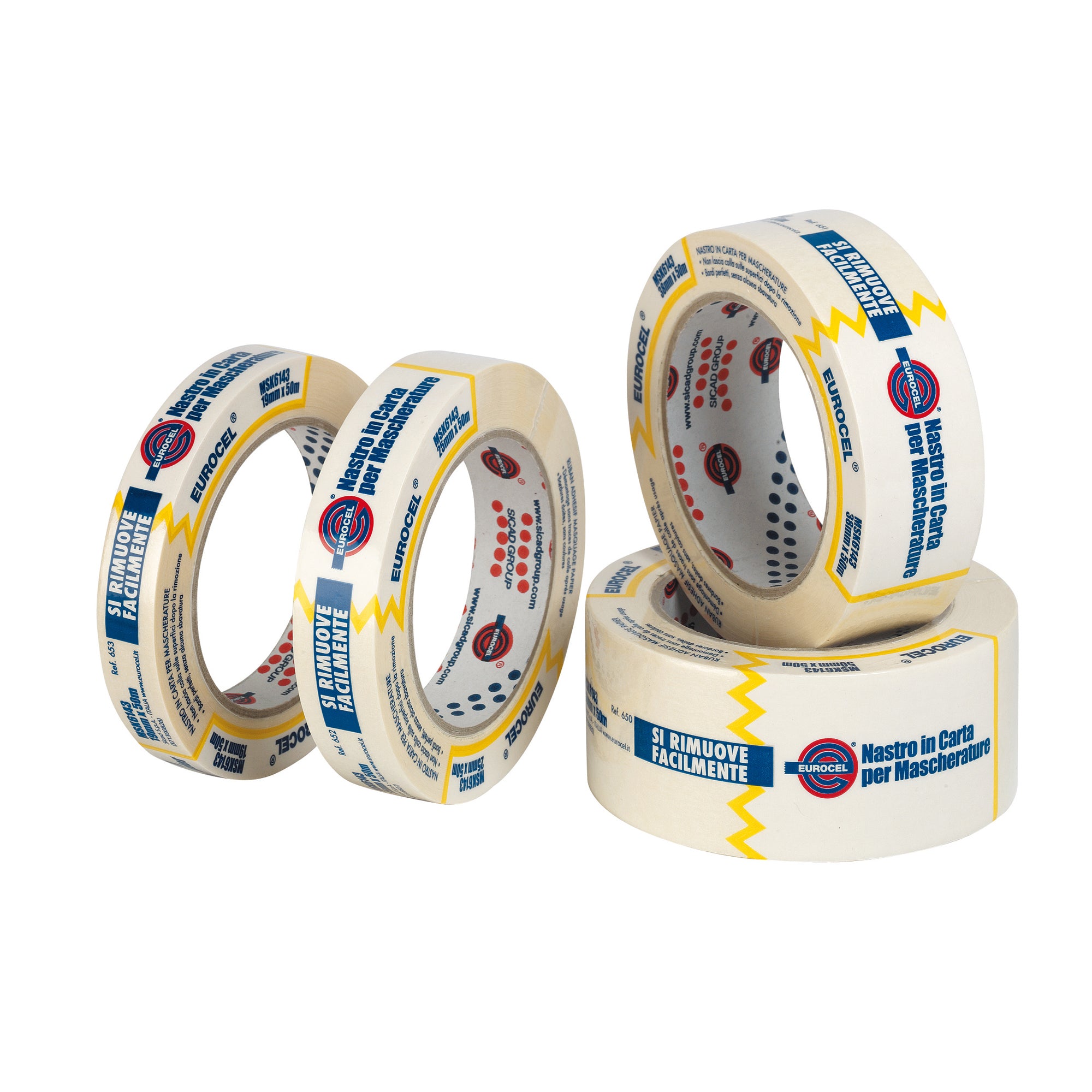 Nastro adesivo MSK 6143 - 38 mm x 50 m - carta - beige - Eurocel - image 1