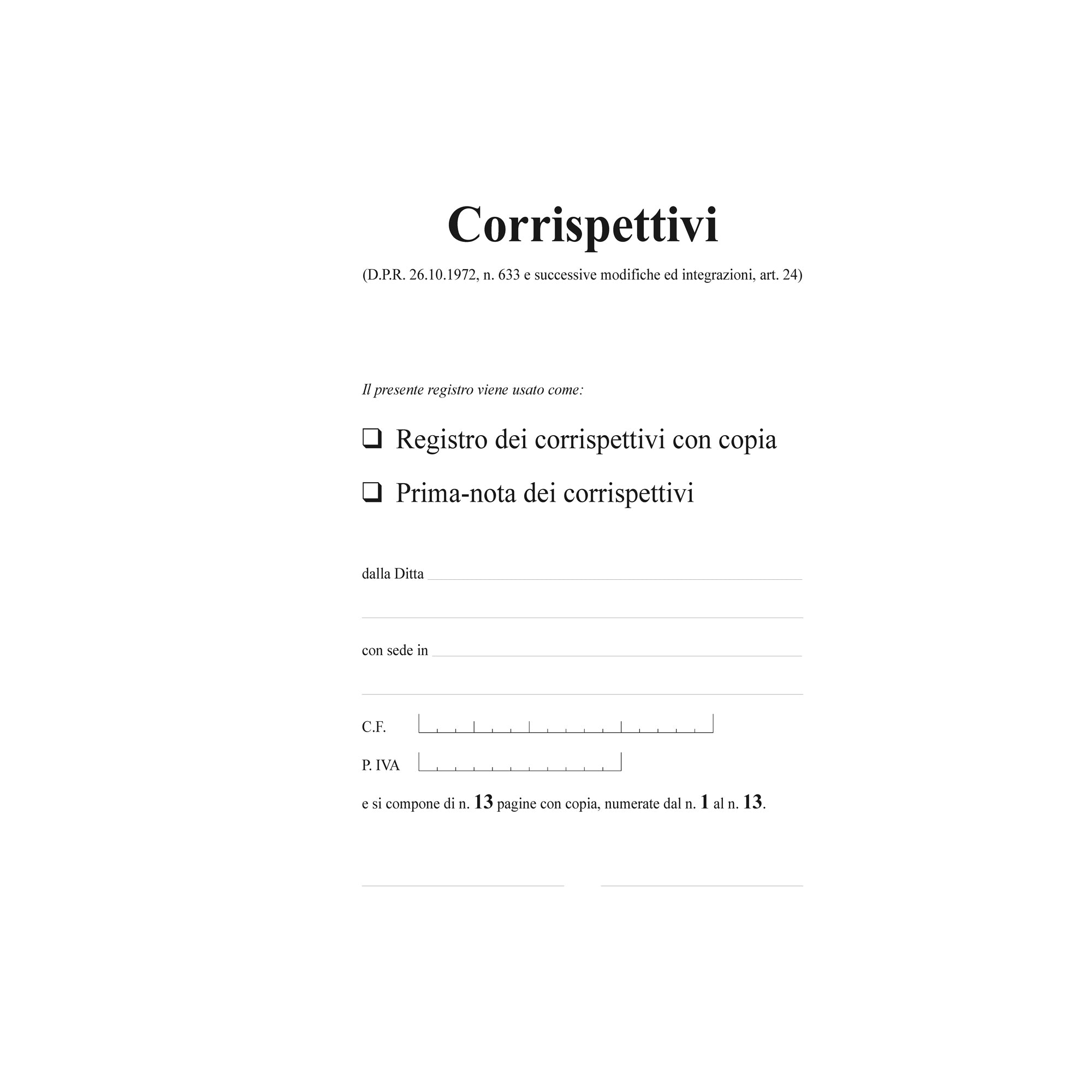 Registro prima nota Iva corrispettivi - 13/13 fogli autoricalcanti - 29,7 x 23cm - Edipro - image 3