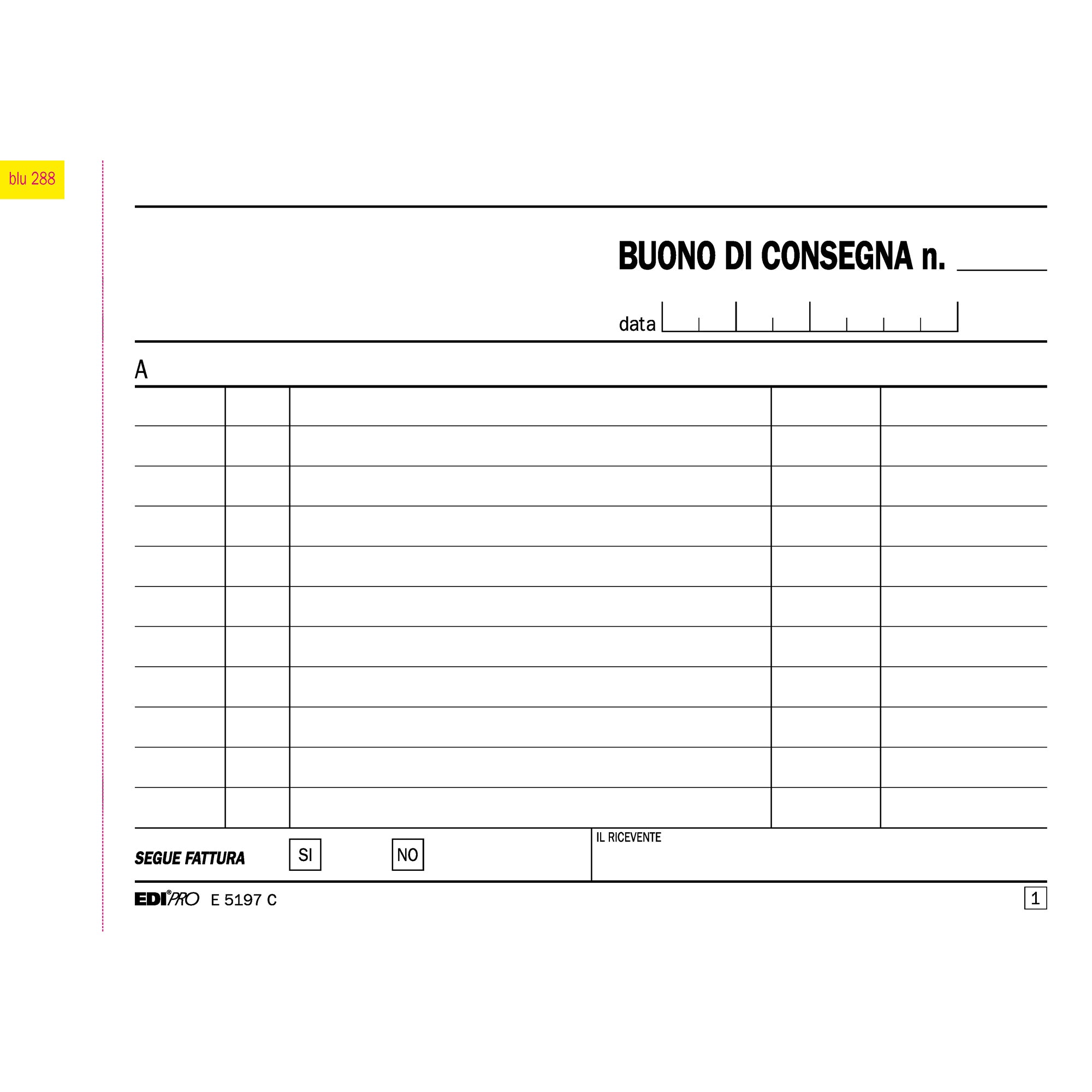 Blocco buoni di consegna - 50/50 fogli ricalcanti - 12 x 17,5cm - Edipro - image 3