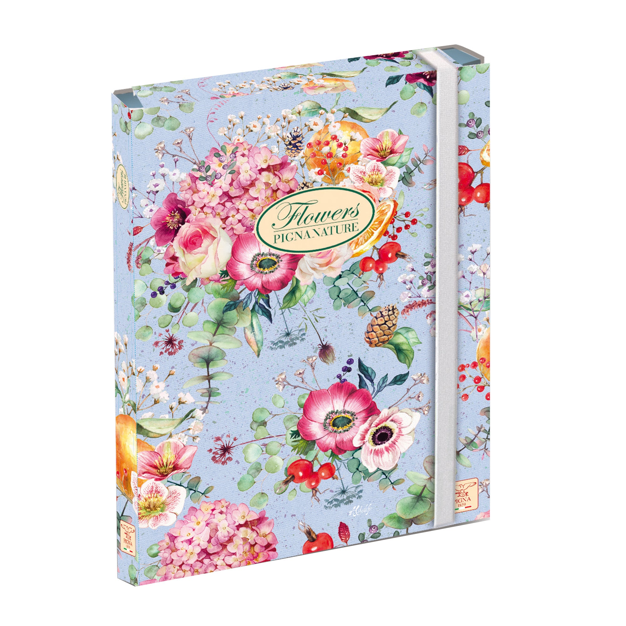 Cartella progetti Nature Flowers - 26 x 34 cm - dorso 3 cm - con elastico - Pigna - image 4