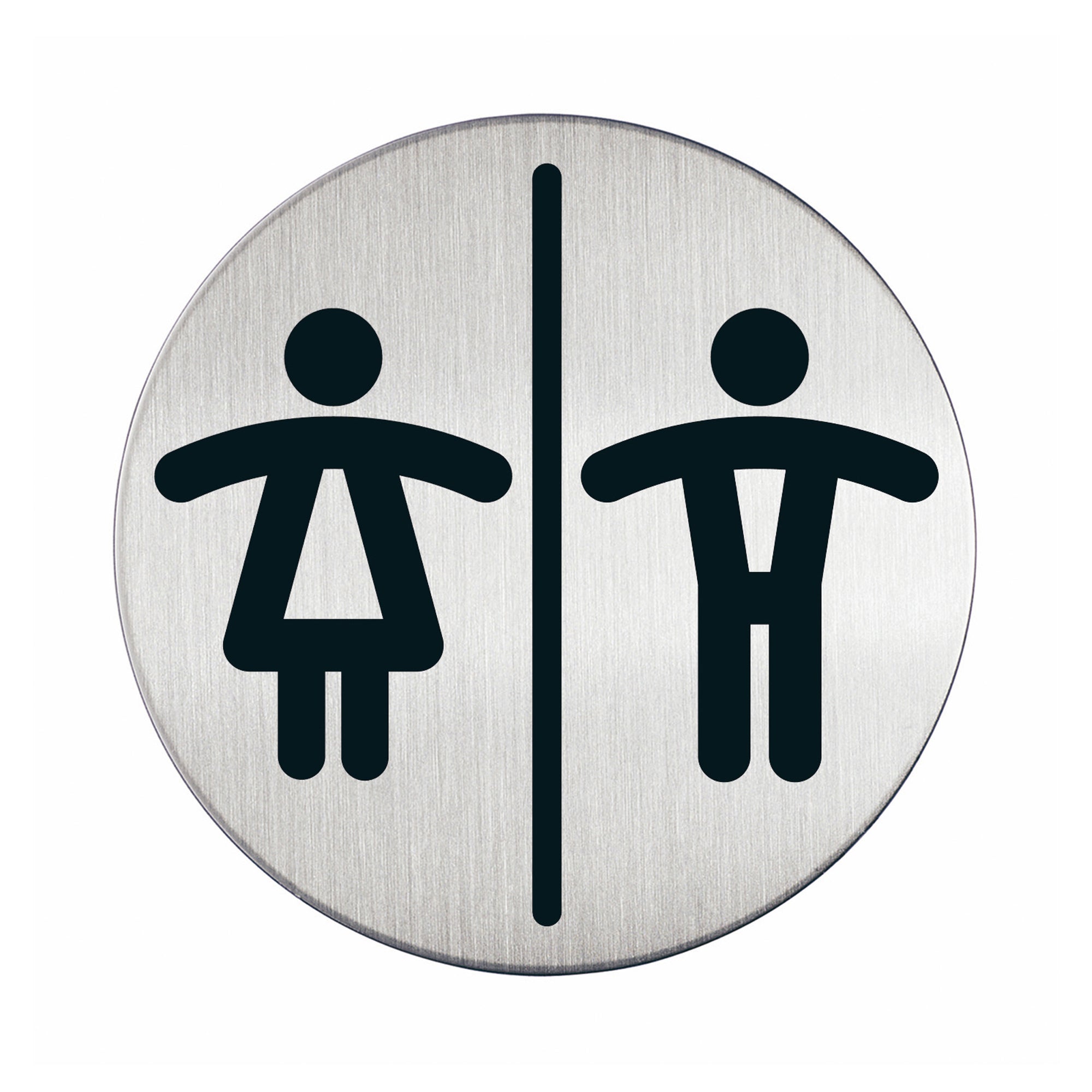 Pittogramma adesivo - WC donne/uomini - diametro 8,3 cm - acciaio - Durable - image 1