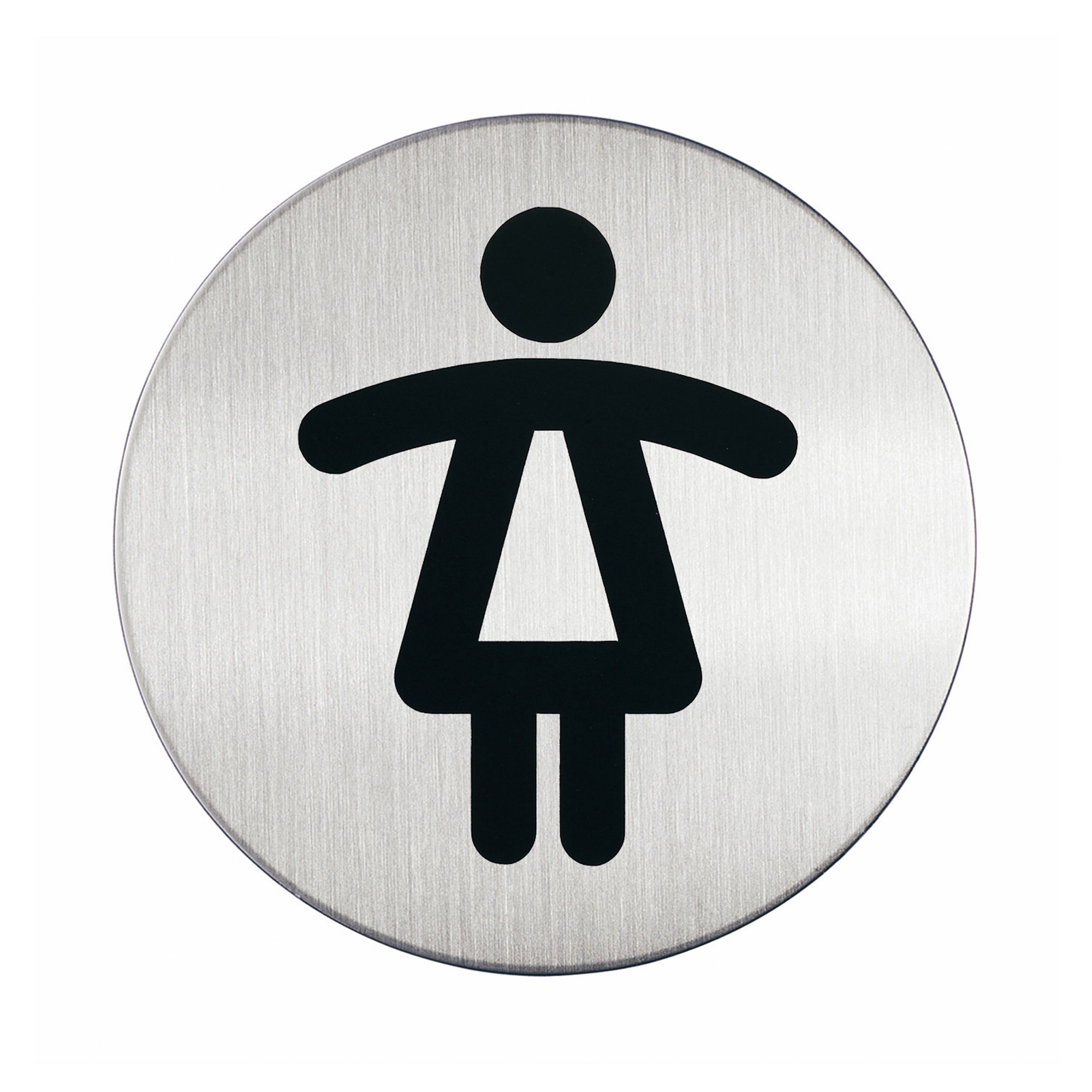 Pittogramma adesivo - WC donne - diametro 8,3 cm - acciaio - Durable - image 1