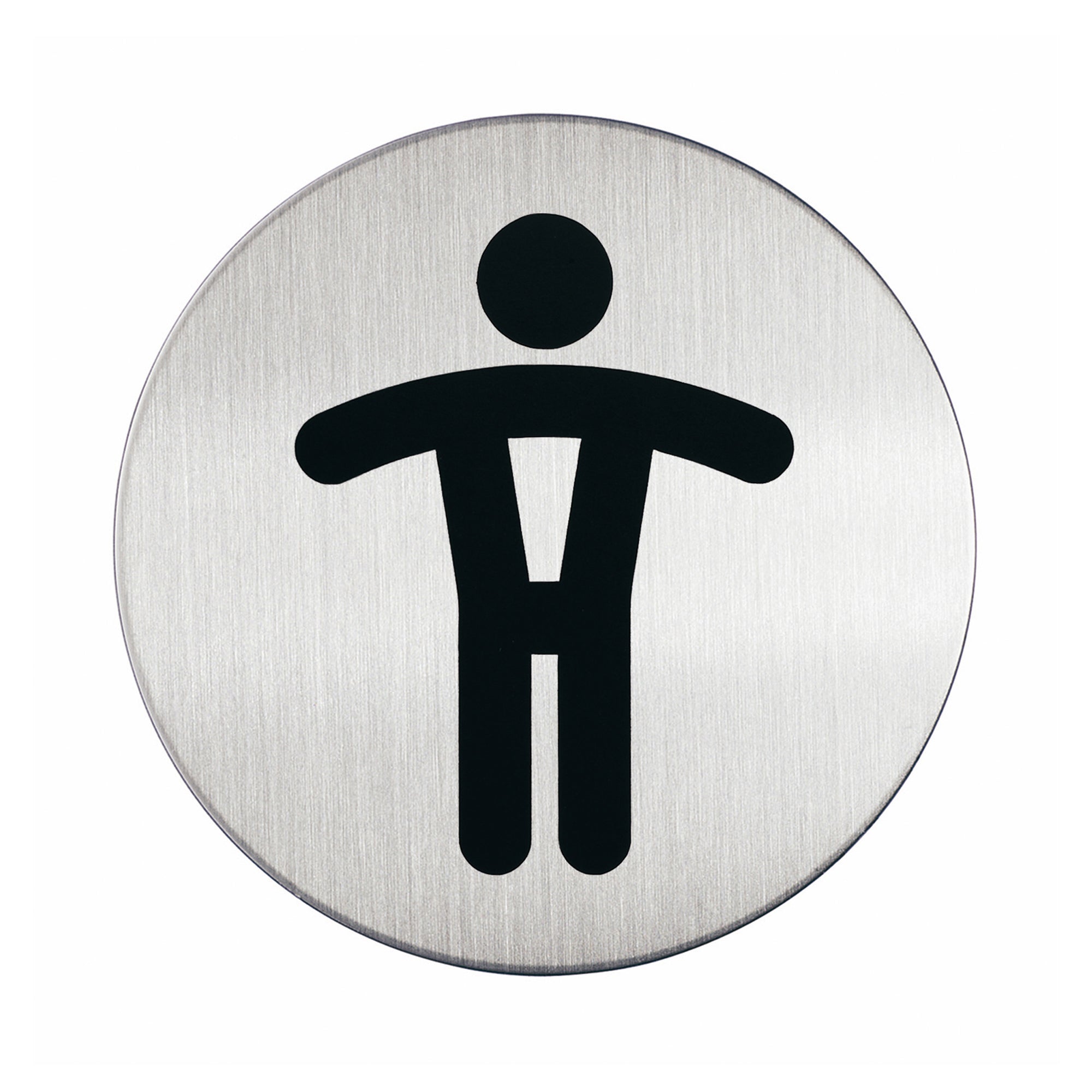 Pittogramma adesivo - WC uomini - diametro 8,3 cm - acciaio - Durable - image 1