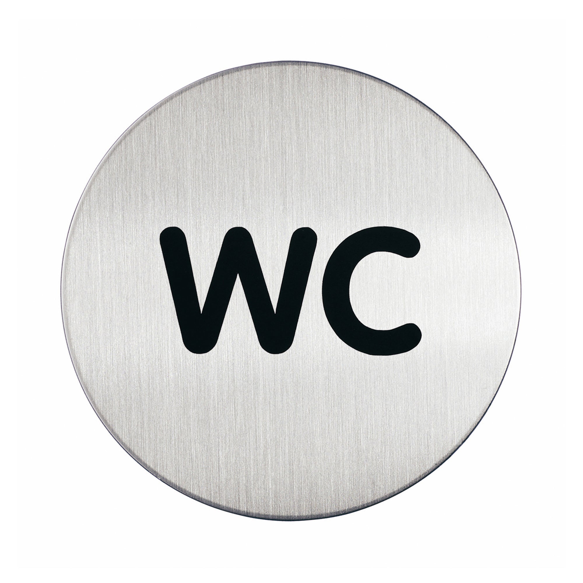 Pittogramma adesivo - WC - diametro 8,3 cm - acciaio - Durable - image 1