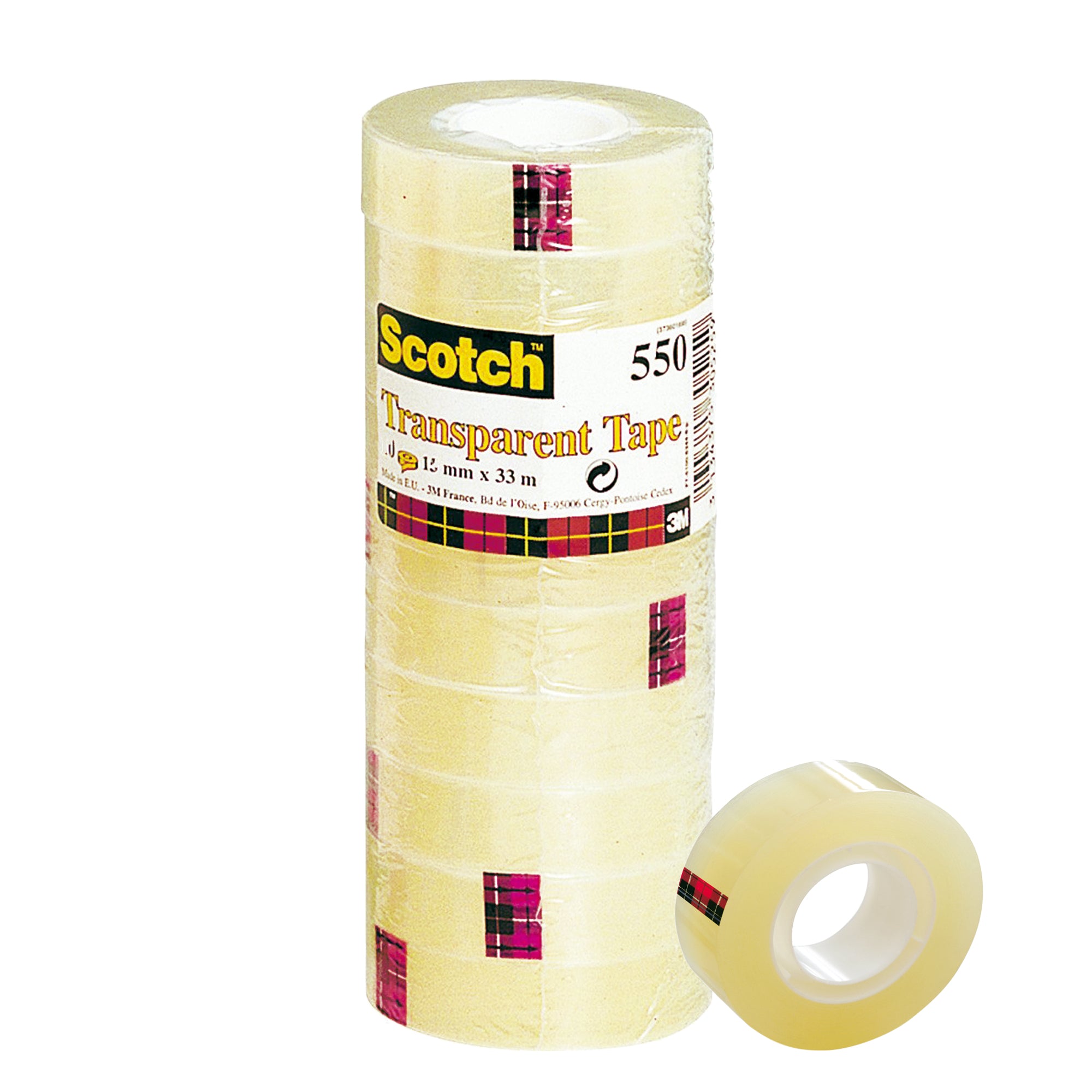 Nastro adesivo 550 - 19 mm x 33 m - PP - trasparente - Scotch - torre 8 rotoli - image 1