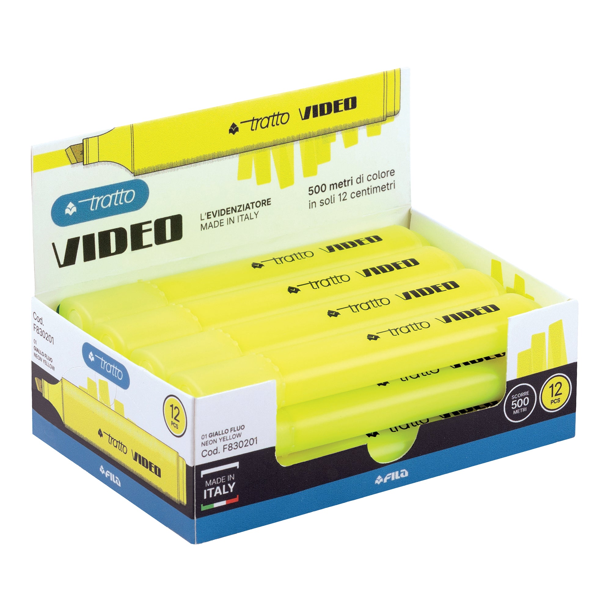 Evidenziatore Tratto Video - punta a scalpello - tratto da 1,0mm-5,0mm - giallo - Tratto - image 2