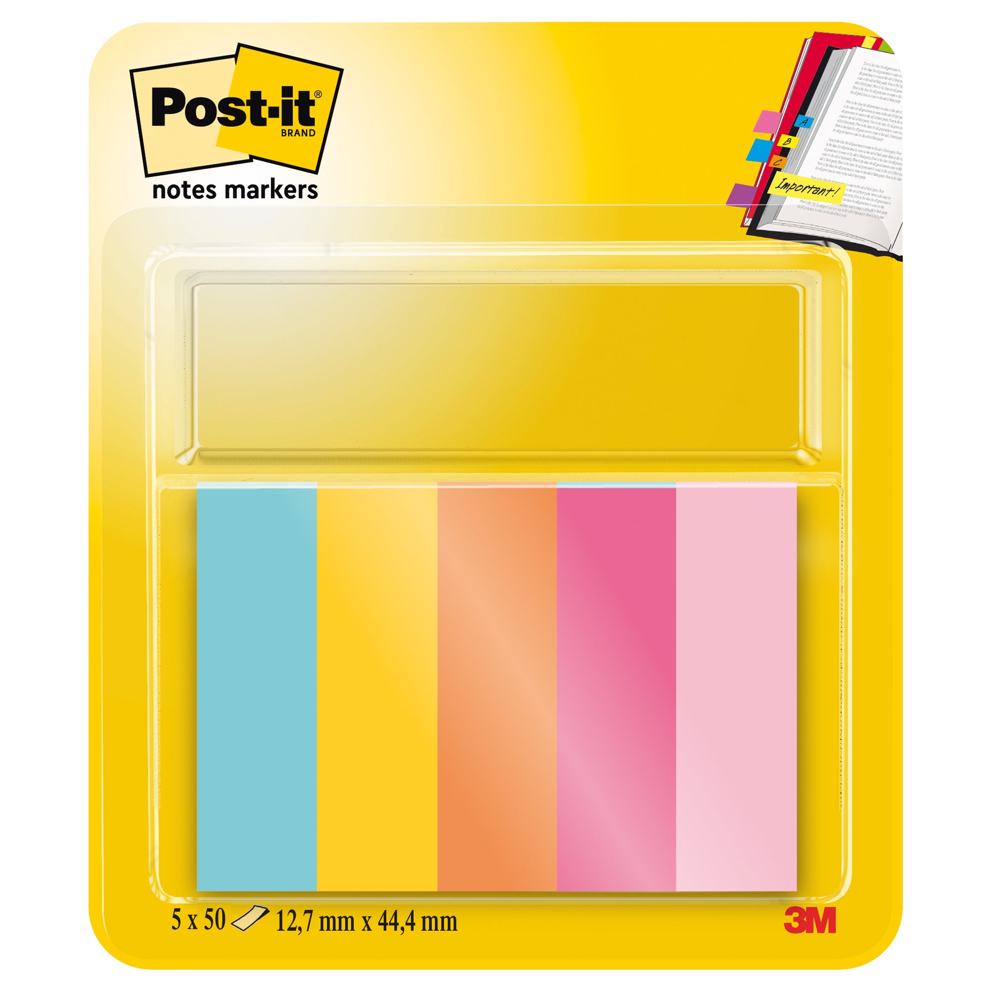Segnapagina Post-it - 670-5JA-EU - in carta - 12,7 x 44 mm - 5 colori assortiti - Post-it - conf. 250 pezzi - image 1
