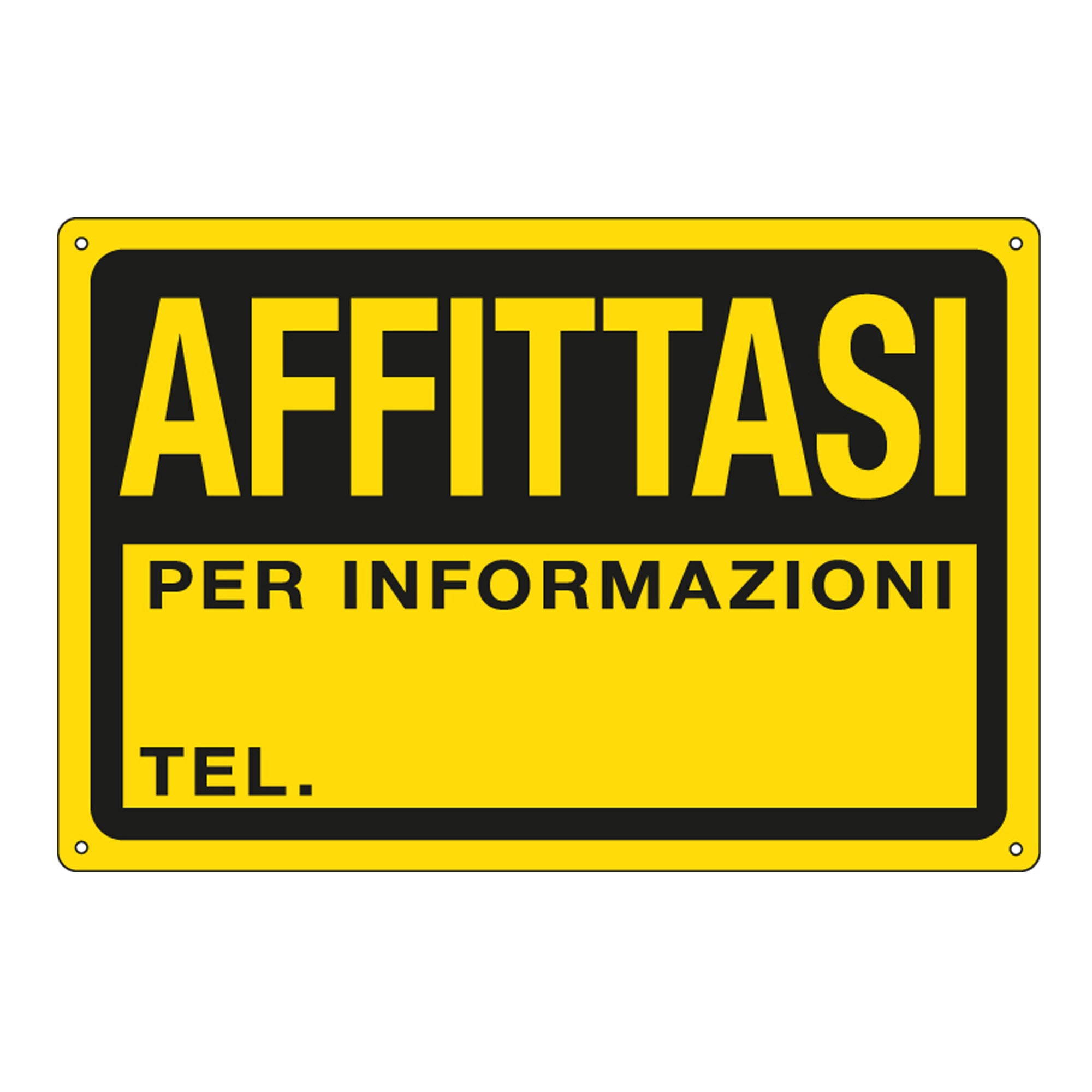 Cartello segnalatore - 30x20 cm - AFFITTASI - PPL - Cartelli Segnalatori - image 1