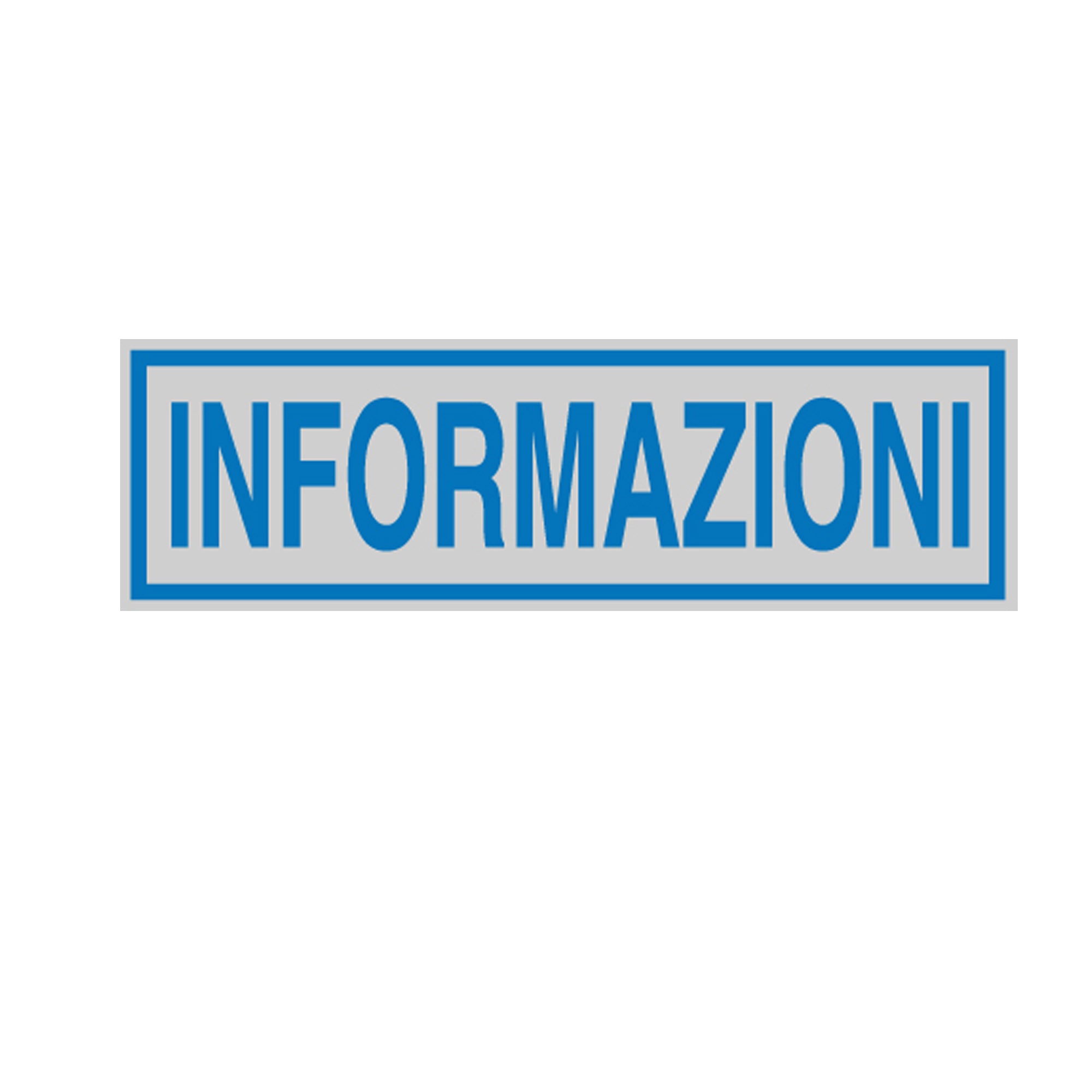 Targhetta adesiva - INFORMAZIONI - 16,5 x 5 cm - Cartelli Segnalatori - image 1
