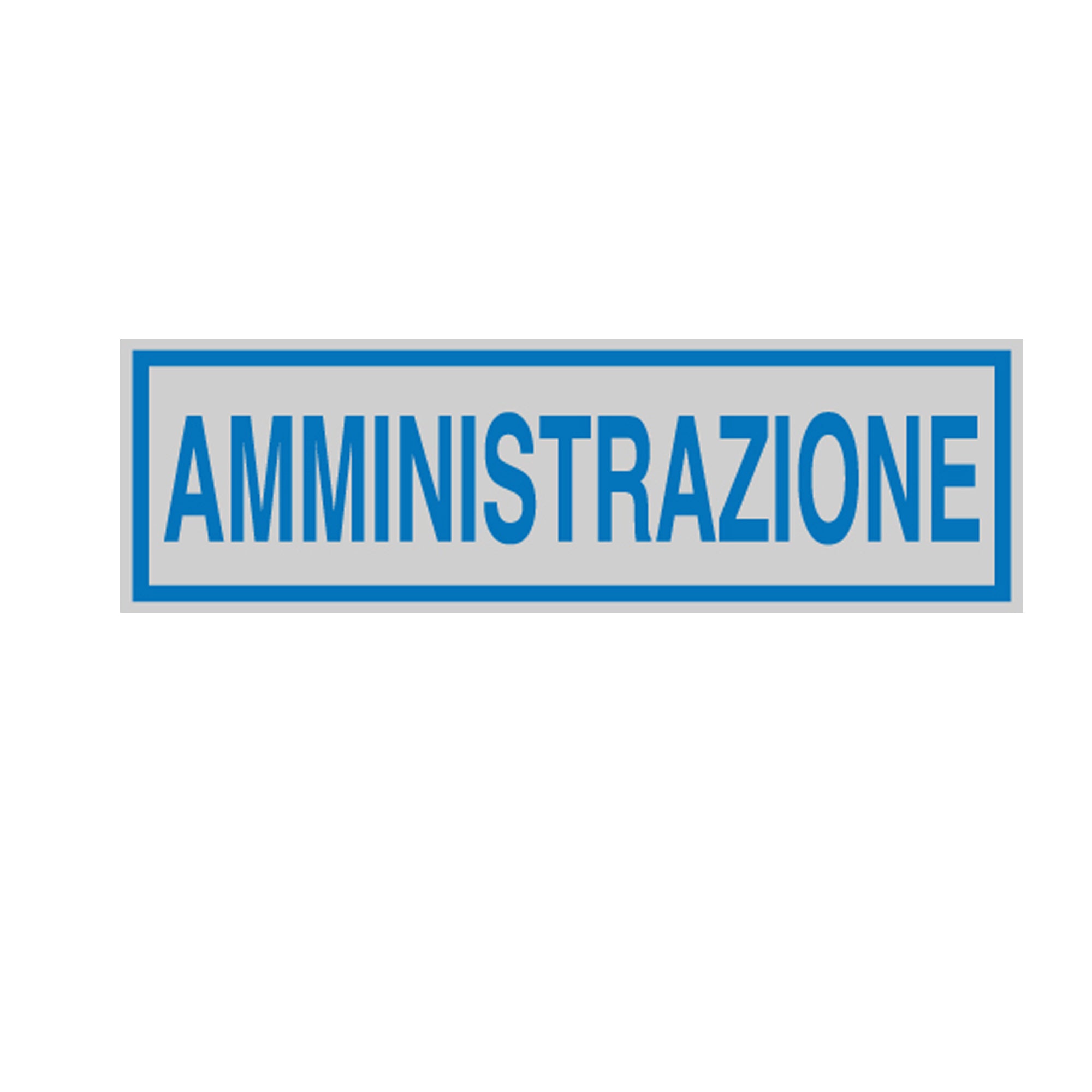 Targhetta adesiva - AMMINISTRAZIONE - 16,5 x 5 cm - Cartelli Segnalatori - image 1