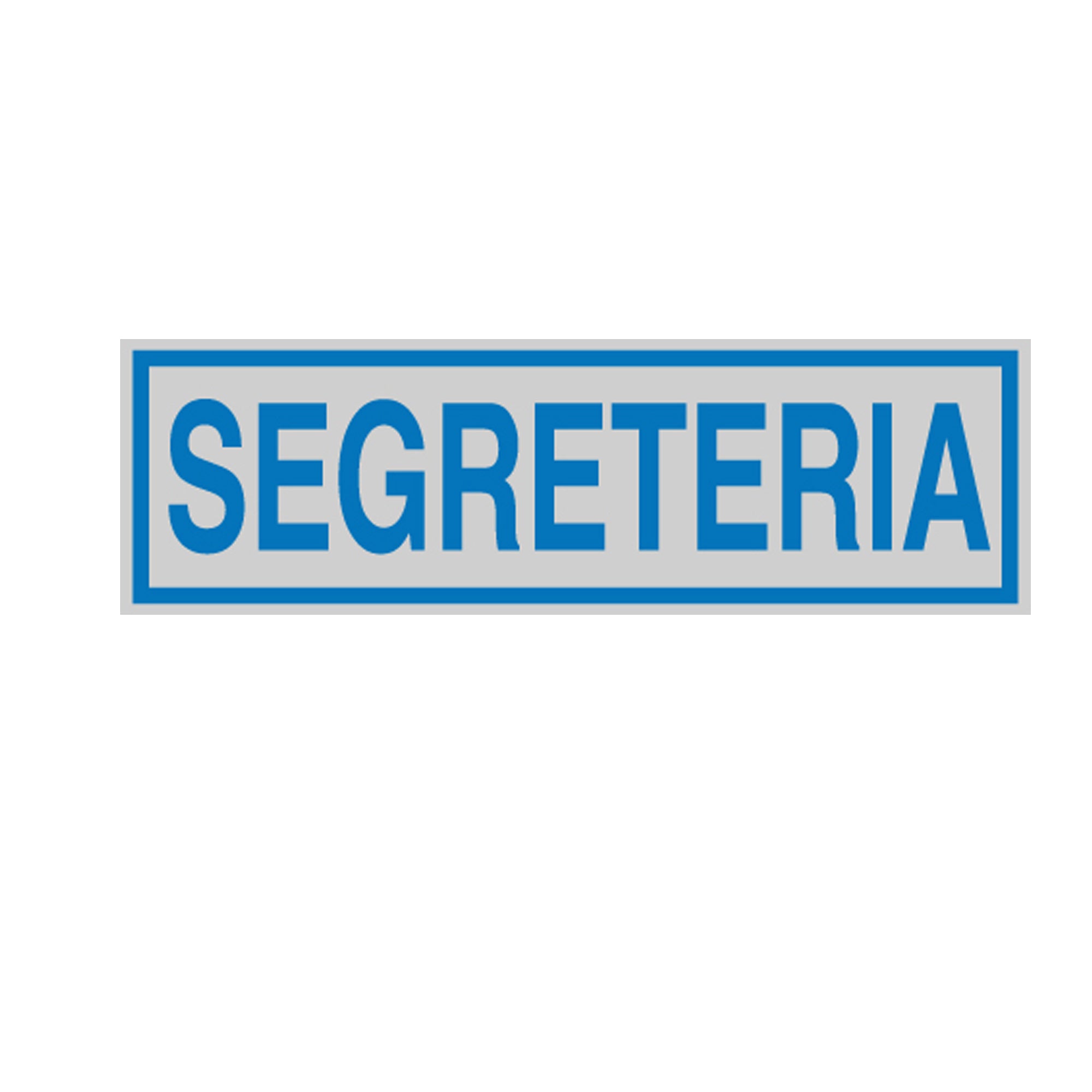 Targhetta adesiva - SEGRETERIA - 16,5 x 5 cm - Cartelli Segnalatori - image 1
