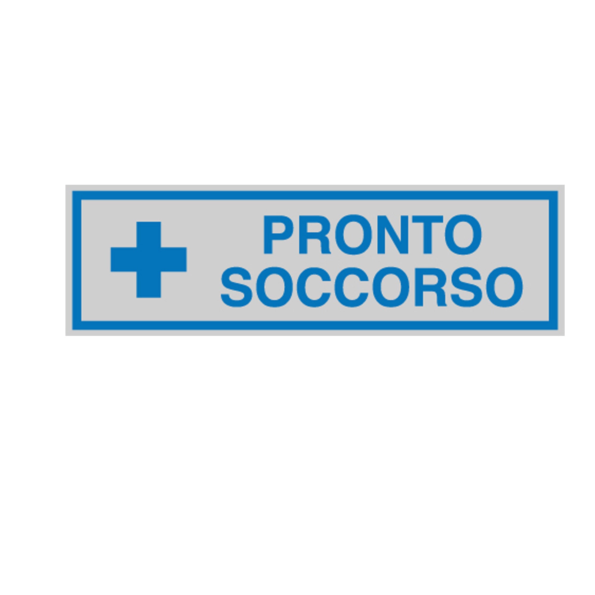 Targhetta adesiva - PRONTO SOCCORSO - 16,5 x 5 cm - Cartelli Segnalatori - image 1