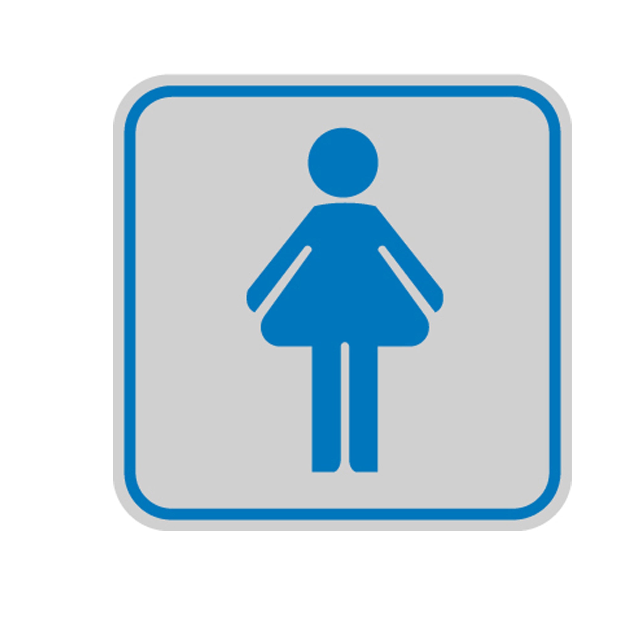 Targhetta adesiva - pittogramma Toilette donna - 8,2 x 8,2 cm - Cartelli Segnalatori - image 1