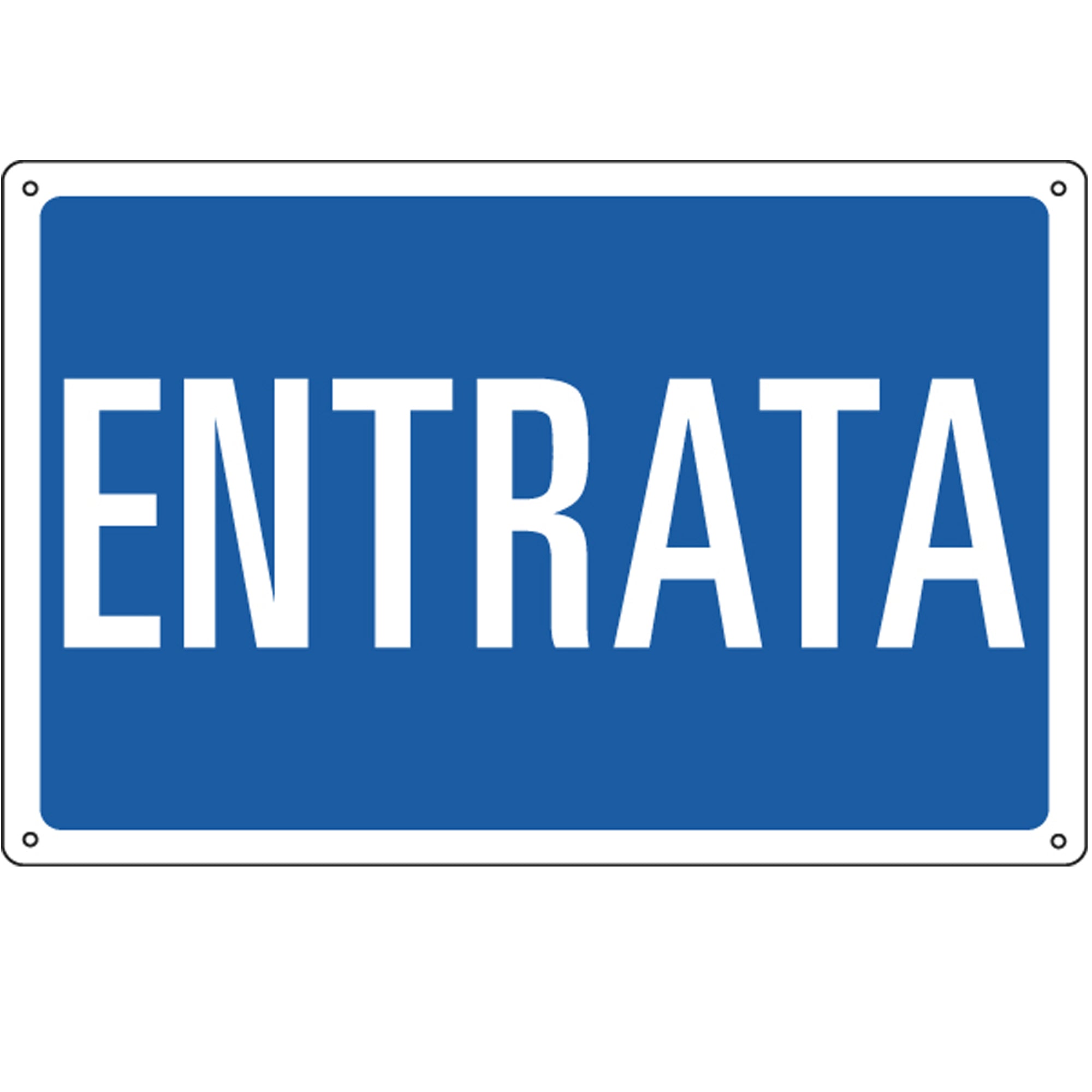 Cartello segnalatore - 30x20 cm - ENTRATA - alluminio - Cartelli Segnalatori - image 1