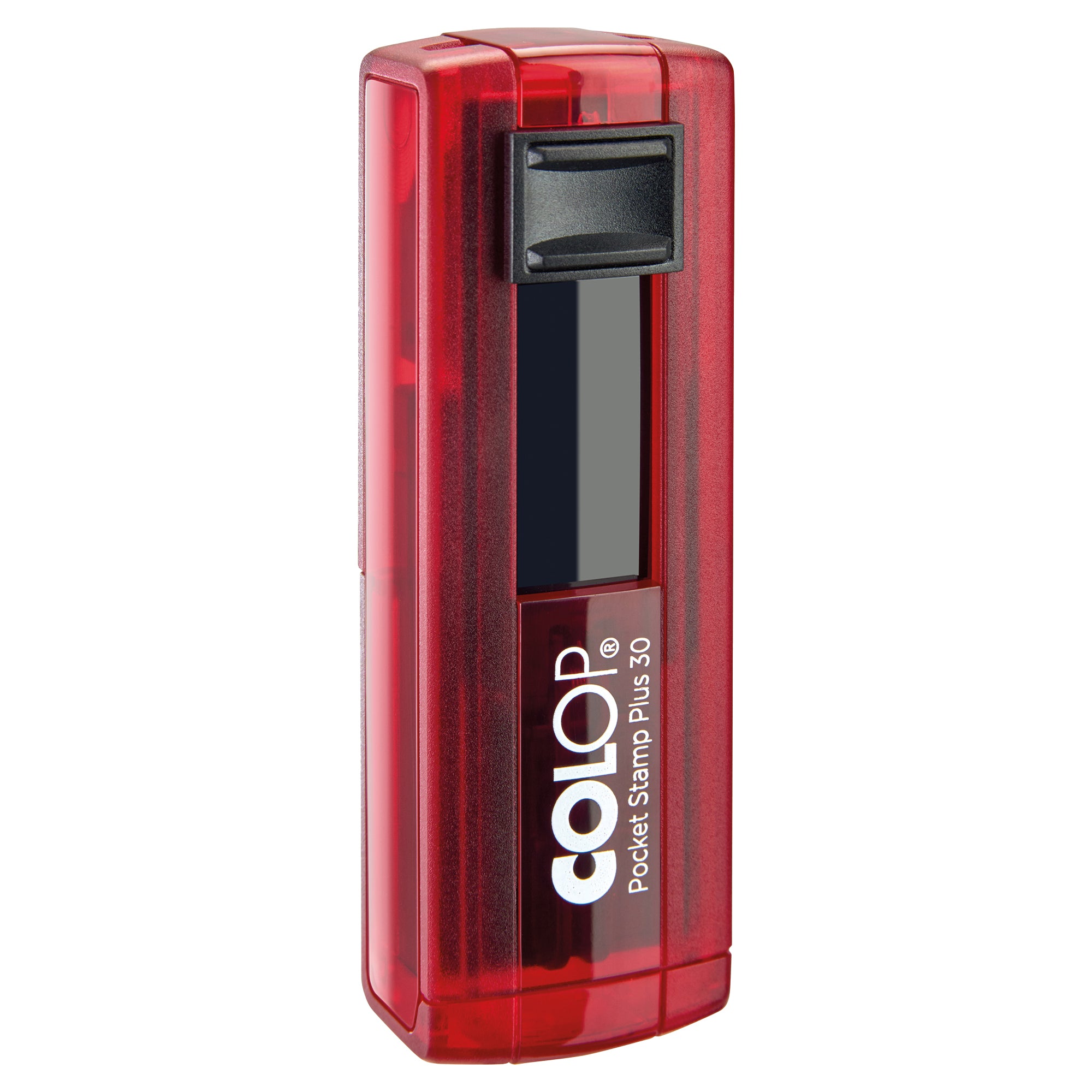 Timbro Pocket Stamp Plus 30 - 18 x 47 mm - 5 righe - autoinchiostrante - rosso rubino - Colop - image 1