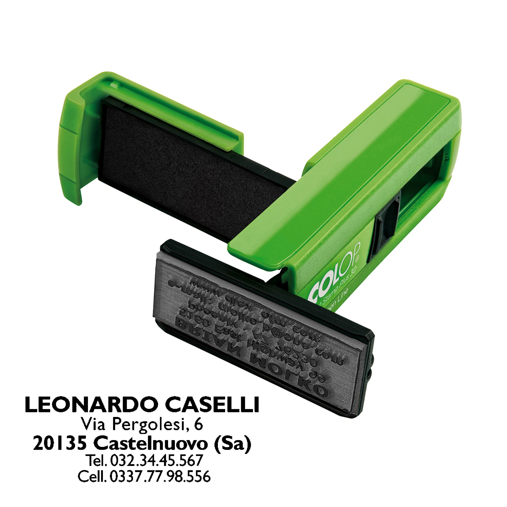 Timbro Pocket Stamp Plus 30 - 18 x 47 mm - 5 righe - autoinchiostrante - verde - Colop - image 2