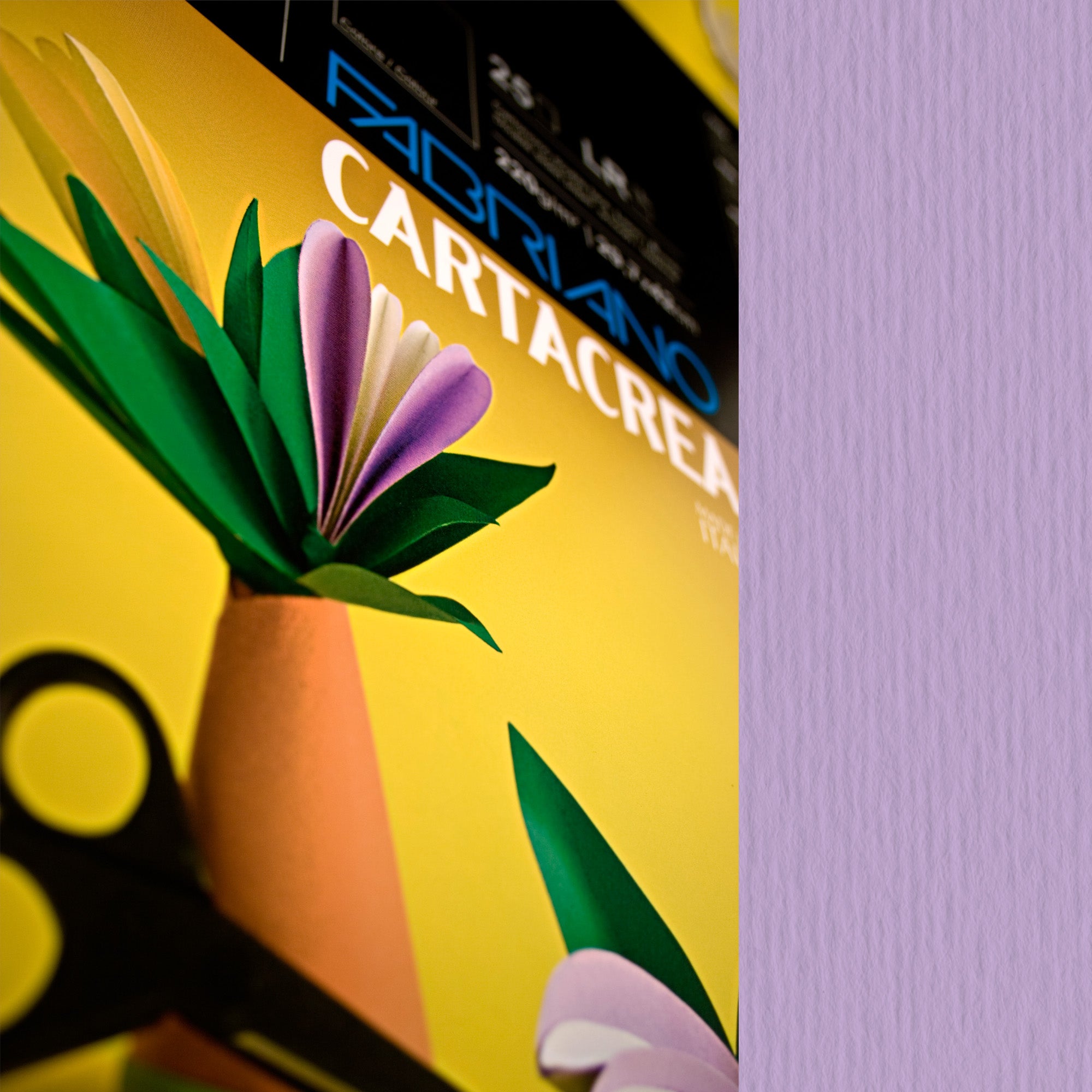 Cartoncino CartaCrea - 35 x 50 cm - 220 gr - violetto - Fabriano - blister 10 fogli - image 1