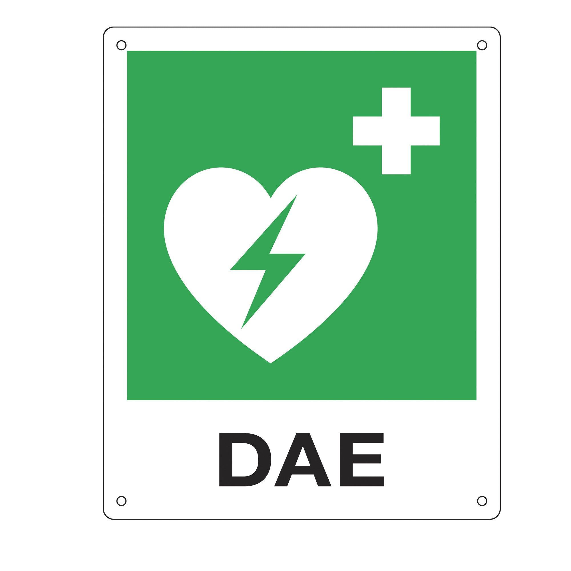 Cartello da muro - DAE - per defibrillatore - 25 x 31 cm - Cartelli segnalatori - image 1
