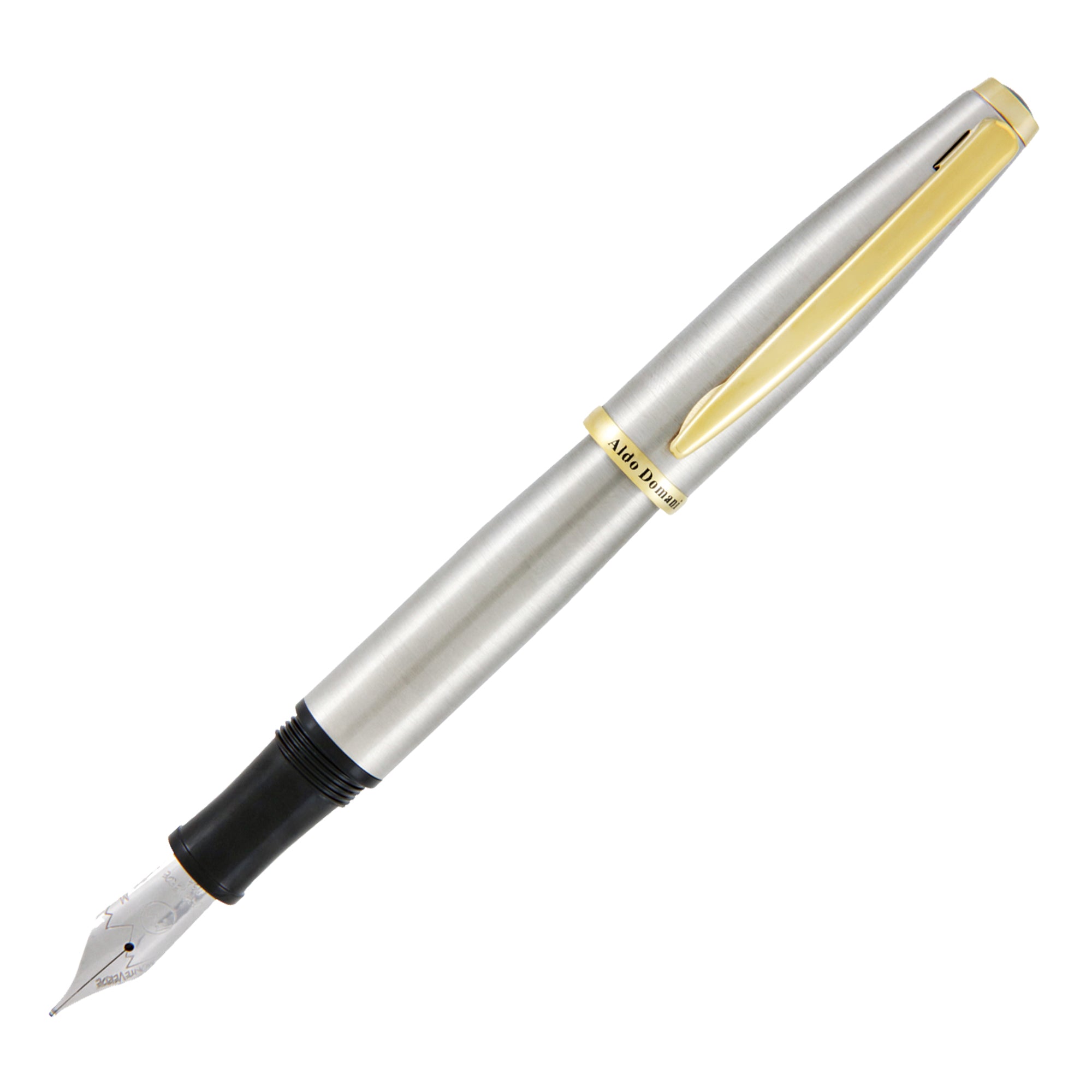 Penna stilografica Aldo Domani - punta M - fusto silver - Monteverde - image 1