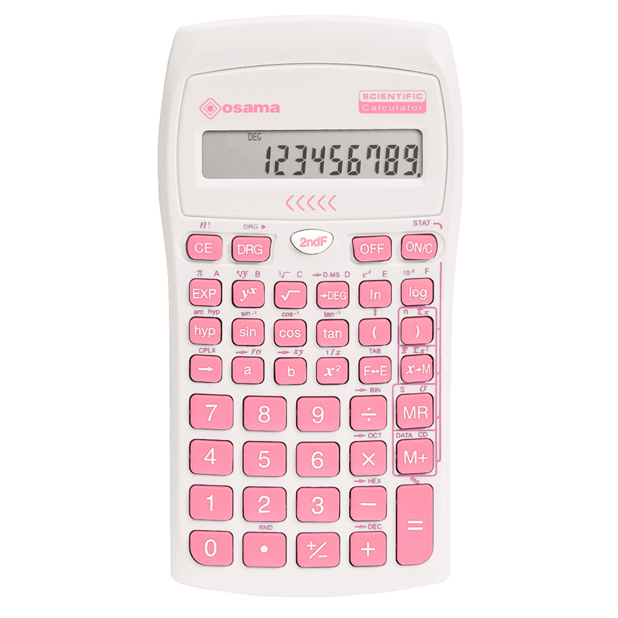 Calcolatrice scientifica OS 134/10 BeColor - bianco - tasti rosa - Osama - image 1
