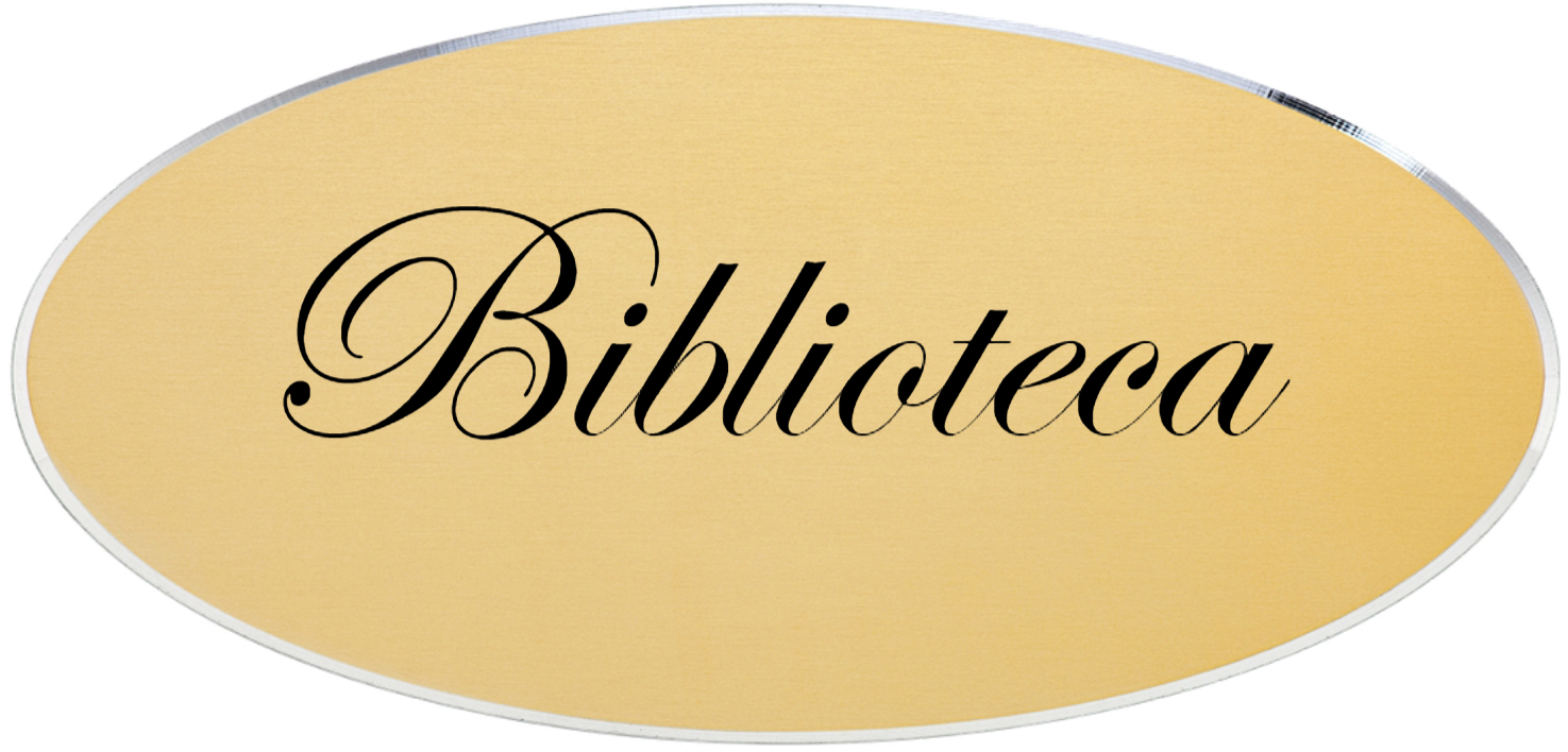 ATO - Targa da porta ovale alluminio anodizzato oro taglio argento satinato