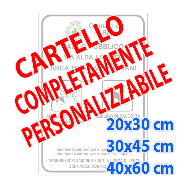 Cartello rigido personalizzabile