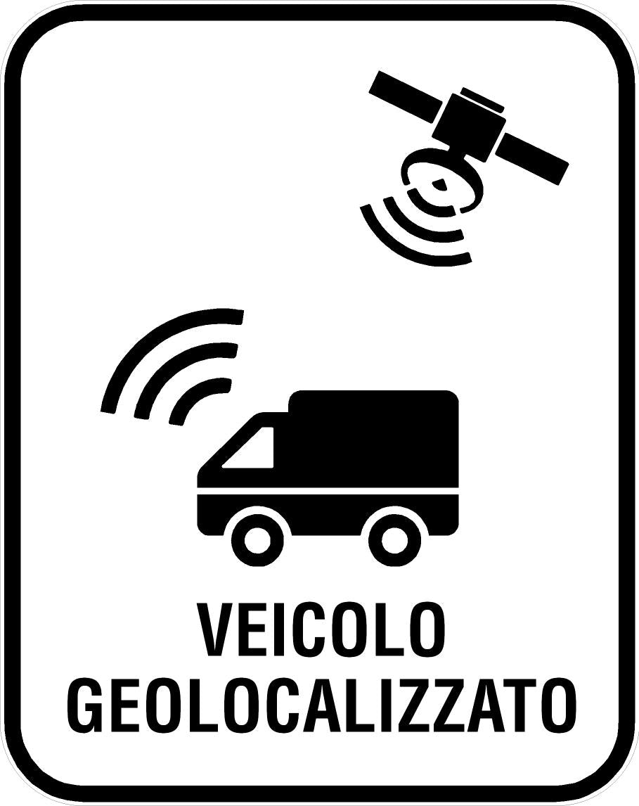 Adesivo "Veicolo geolocalizzato"