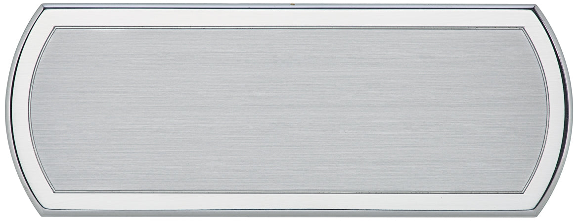 ACL - Targa da porta sagomata alluminio satinato bordo lucido verniciato