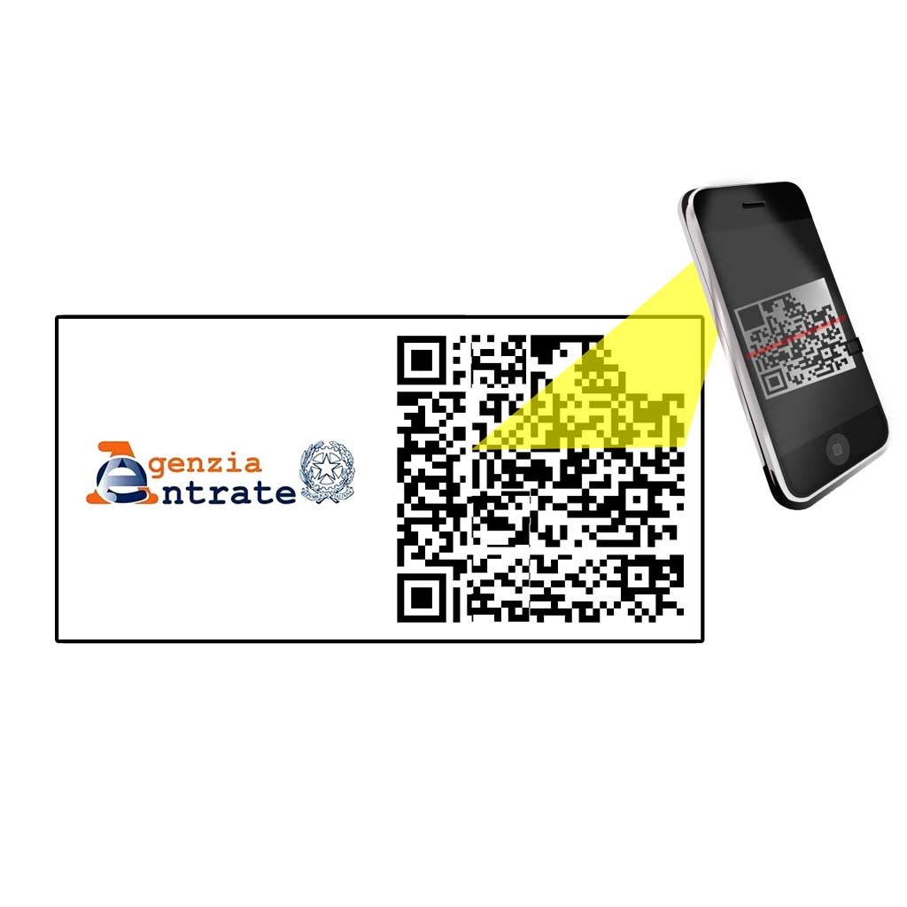 Etichette adesive QR Code Agenzia delle Entrate