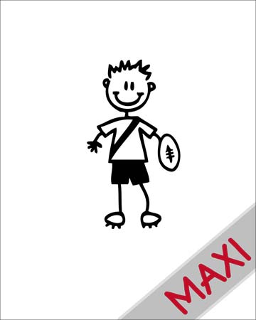 Bambino rugby - Maxi Adesivi Famiglia per Camper