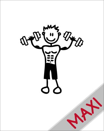 Bambino forzuto - Maxi Adesivi Famiglia per Camper