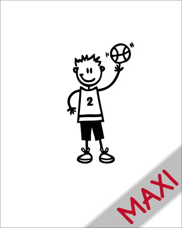 Bambino basket - Maxi Adesivi Famiglia per Camper