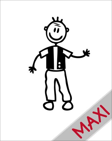 Nonno con gilet - Maxi Adesivi Famiglia per Camper