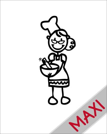 Nonna cuoca - Maxi Adesivi Famiglia per Camper
