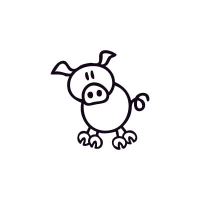 Maialino - Adesivi Famiglia