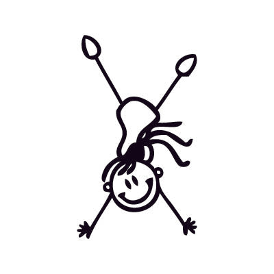 Bambina che fa la ruota - Adesivi Famiglia