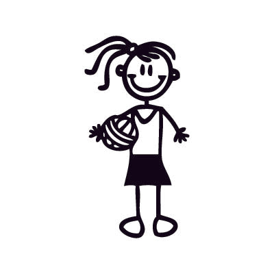 Bambina pallavolo - Adesivi Famiglia