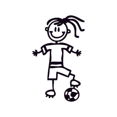 Bambina calciatrice - Adesivi Famiglia