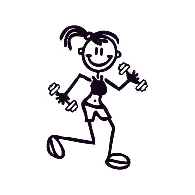 Bambina forzuta - Adesivi Famiglia