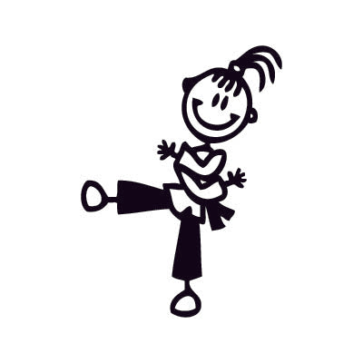 Bambina judo - Adesivi Famiglia
