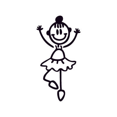 Bambina ballerina - Adesivi Famiglia
