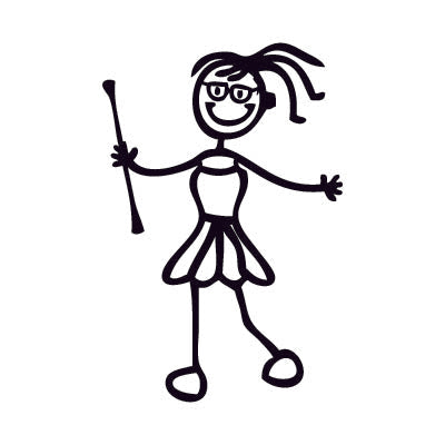 Bambina majorette - Adesivi Famiglia