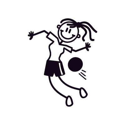 Bambina palla bollata - Adesivi Famiglia